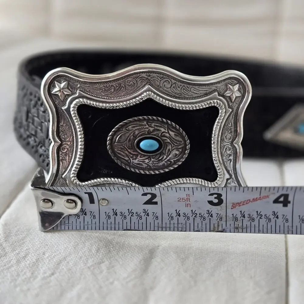 Southwestern Style Cowboy Buckle Belt By Ivan‎